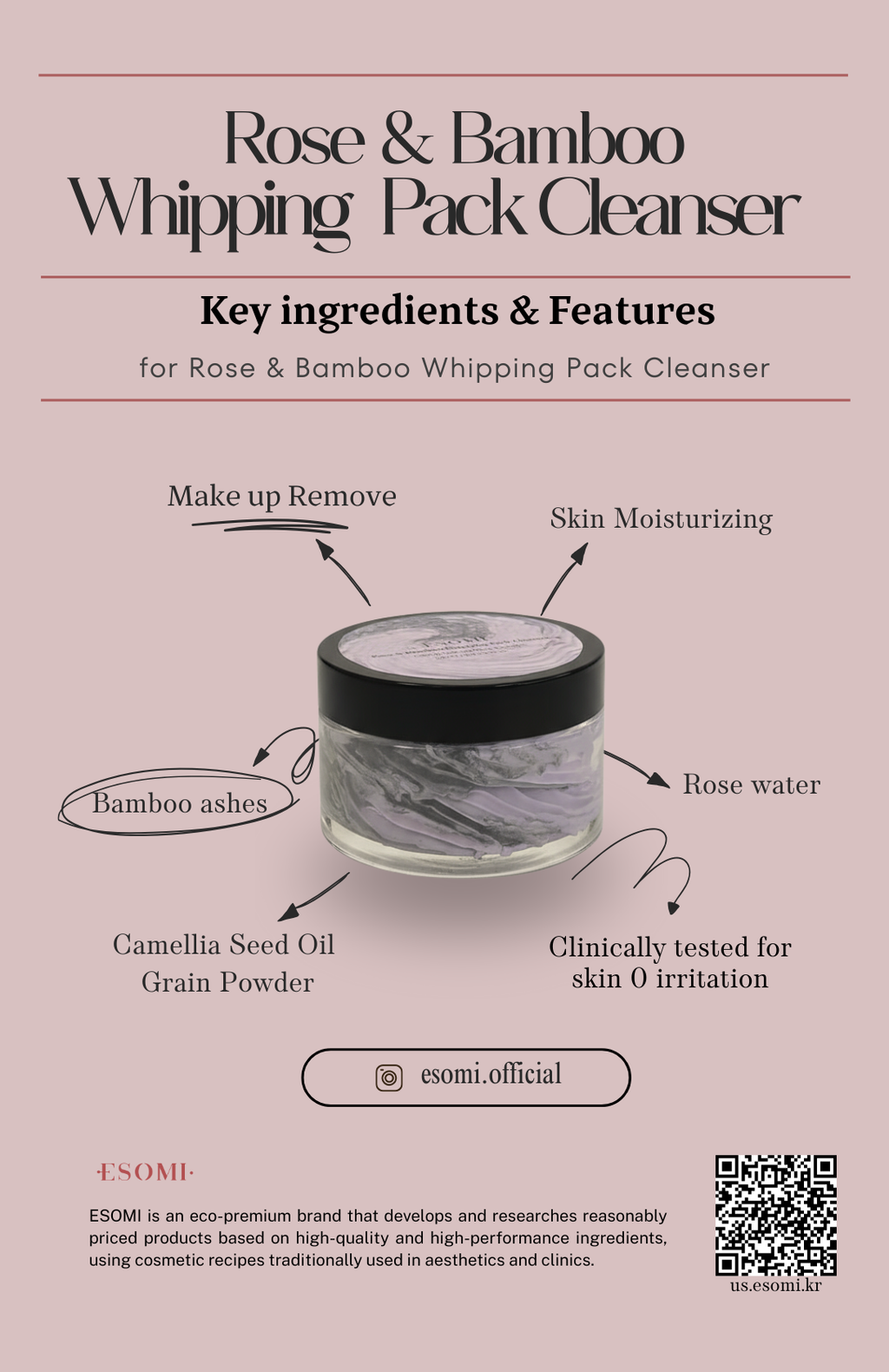 [1+1] Rose&Bamboo Whipping Pack Cleanser 100ml, Total 2