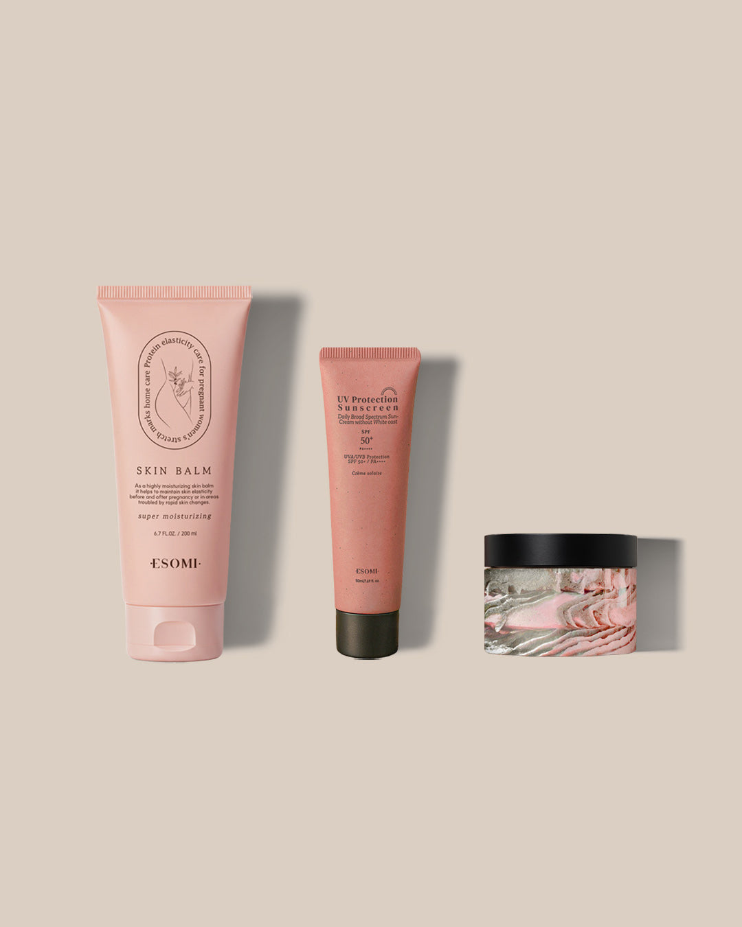 Skin Balm & Sunscreen & Pack Cleanser Set